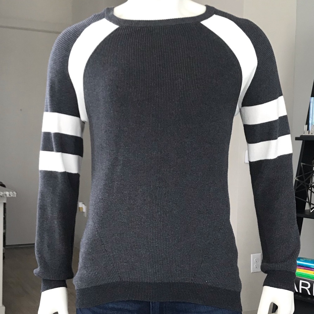 ZARA MAN - grey/white sweater - US M - NEW